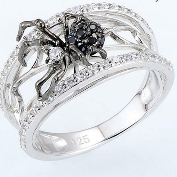 Jewelry - Very Cool 925 Silver and CZ Spider 🕷 Ring